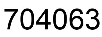 Número 704063 imagen negro