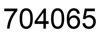 Número 704065 imagen negro