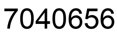 Número 7040656 imagen negro