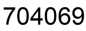 Número 704069 imagen negro