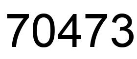 Número 70473 imagen negro