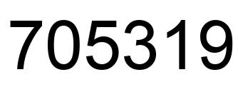 Number 705319 black image