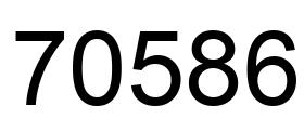 Number 70586 black image