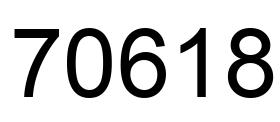 Número 70618 imagen negro