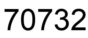 Number 70732 black image