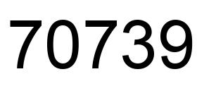 Number 70739 black image