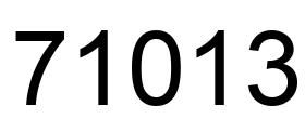 Number 71013 black image