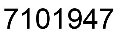 Number 7101947 black image