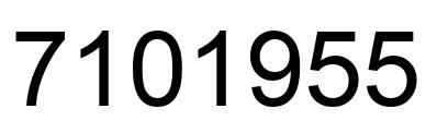 Number 7101955 black image