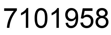 Number 7101958 black image