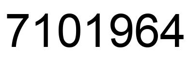 Number 7101964 black image