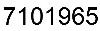 Number 7101965 black image