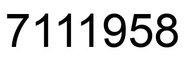 Number 7111958 black image