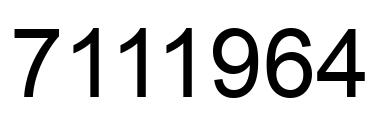 Number 7111964 black image