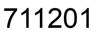 Número 711201 imagen negro