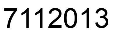 Número 7112013 imagen negro