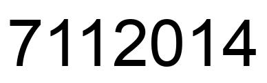 Número 7112014 imagen negro