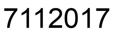 Número 7112017 imagen negro