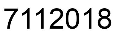 Número 7112018 imagen negro