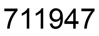 Número 711947 imagen negro