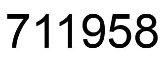 Número 711958 imagen negro