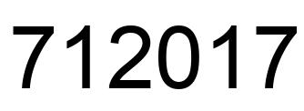 Number 712017 black image
