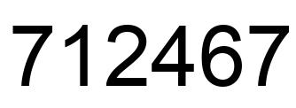 Number 712467 black image