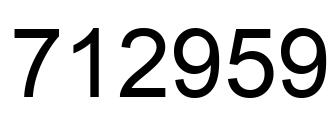 Number 712959 black image