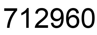 Number 712960 black image