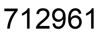 Number 712961 black image