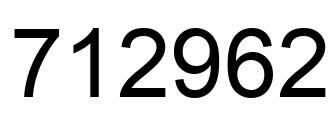 Number 712962 black image