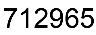 Number 712965 black image