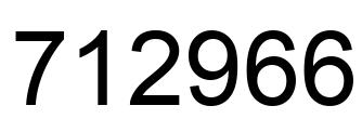Number 712966 black image
