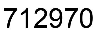 Number 712970 black image
