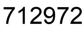 Number 712972 black image