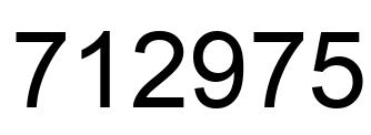 Número 712975 imagen negro