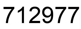 Número 712977 imagen negro