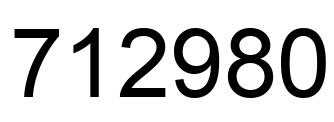 Número 712980 imagen negro