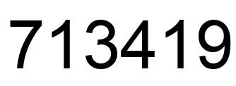 Número 713419 imagen negro