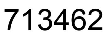 Number 713462 black image