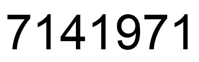 Number 7141971 black image