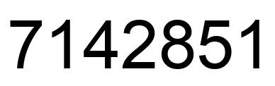 Number 7142851 black image