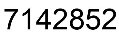 Number 7142852 black image