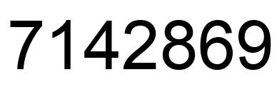 Número 7142869 imagen negro