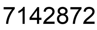 Number 7142872 black image