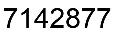 Number 7142877 black image