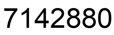 Number 7142880 black image