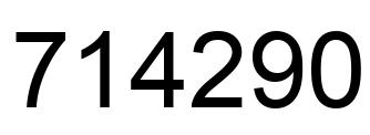 Number 714290 black image