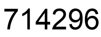 Number 714296 black image