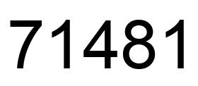 Number 71481 black image